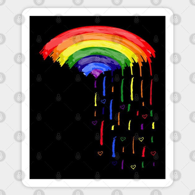 Love rainbow rain Magnet by CindyS